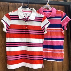 Two Tommy Hilfiger polo shirt for girl size XL(16)